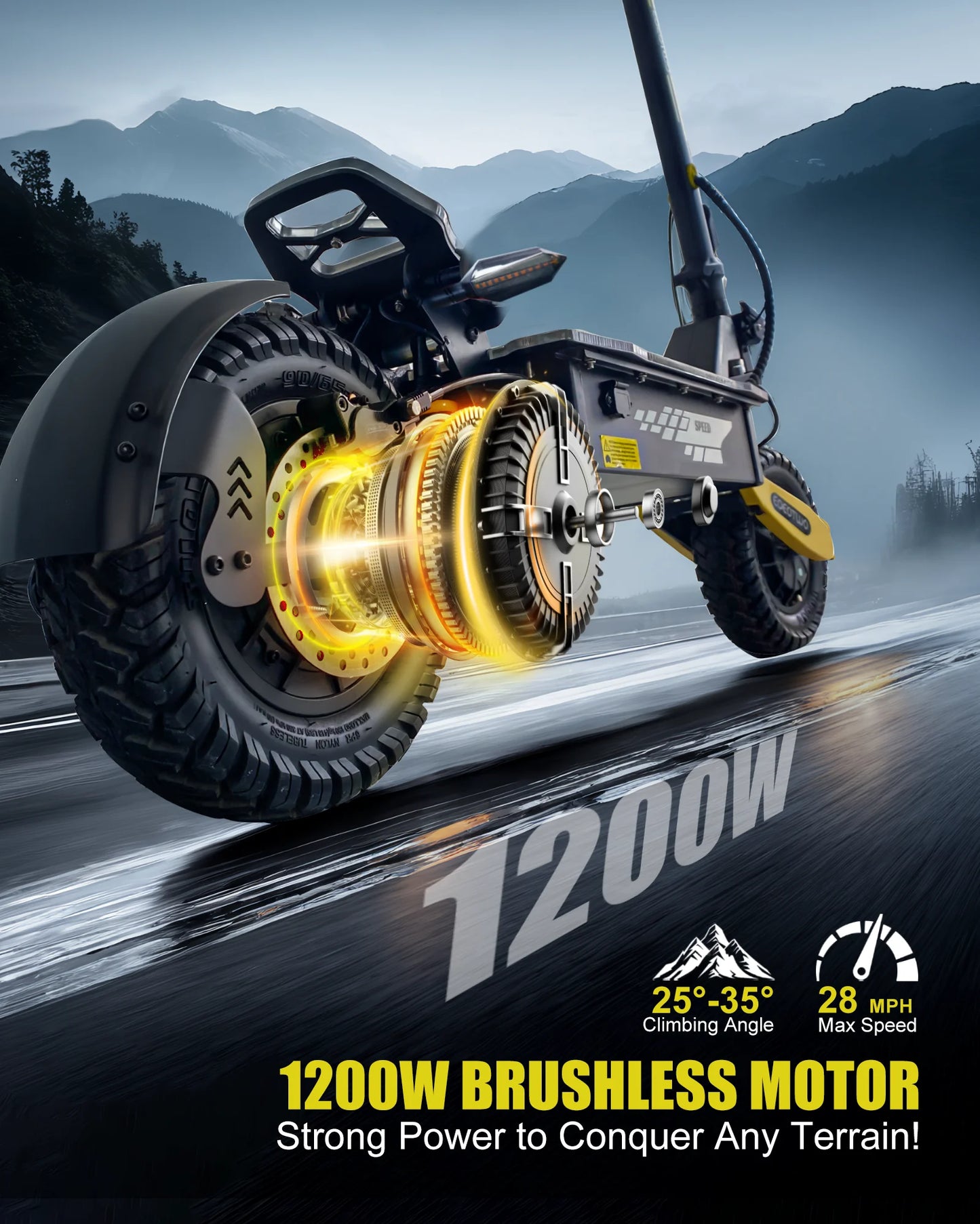 1200W Motor 48V13/23AH Lithium Electric Scooter