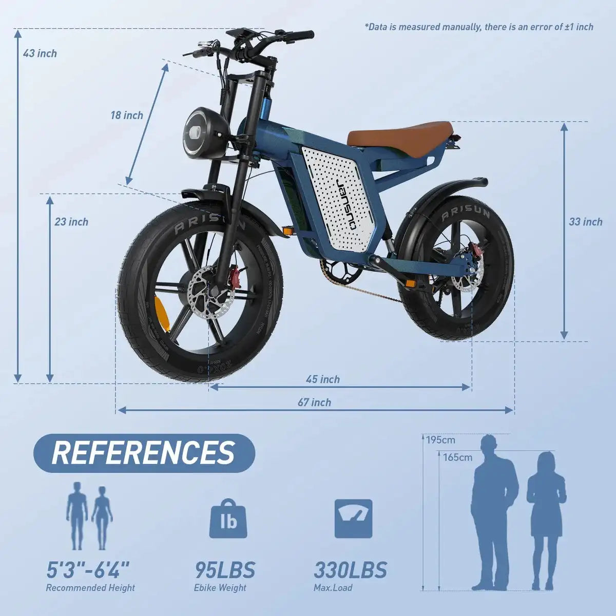 JANSNO X60 20" Fat Tires Electric Bikes