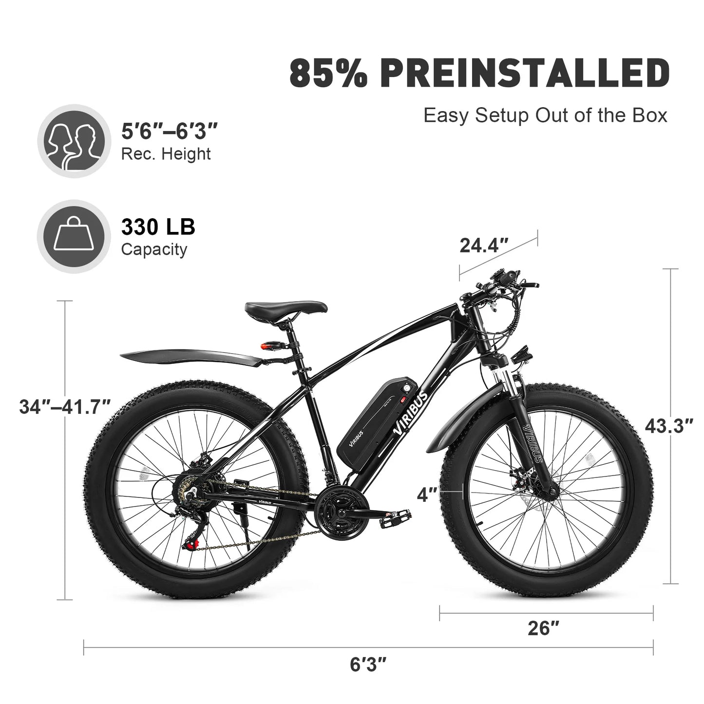 500W Fat Tire eBike 48V Electric Bike