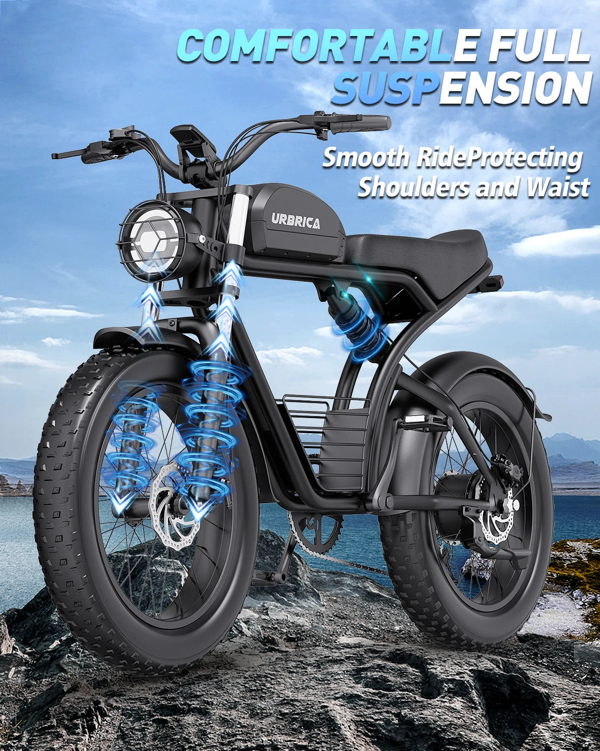 32MPH 48V 23AH Max 75Miles Electric Bike