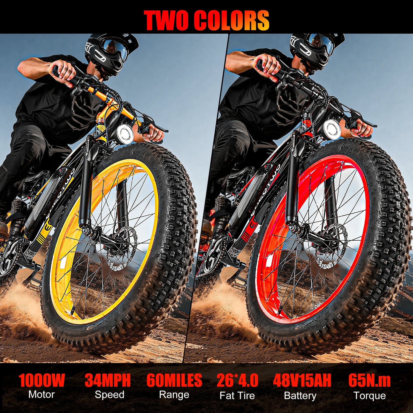 1500W Peak Motor 34Mph Electric Bike